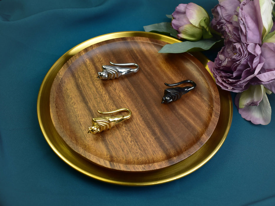 Stainless Steel Ear Weights in Shape of Hanging Bats