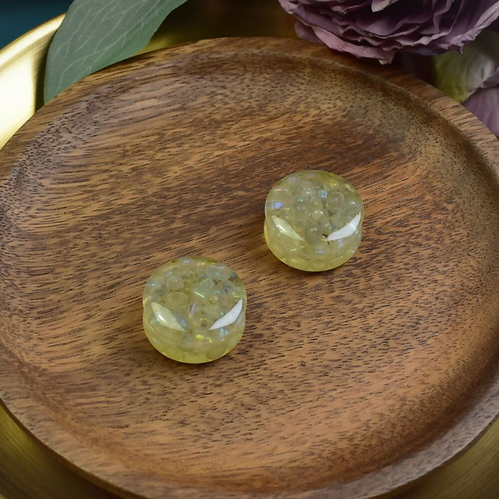 Ear Plugs 25mm Stone | Pair | Ear Plugs | Gauge Earrings | Gauged Plugs | Resin #522
