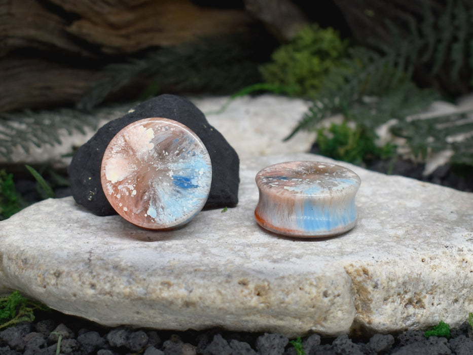 Ear Tunnels 28mm | Pair | Ear Plugs | Gauge Earrings | Gauged Plugs | Resin #99