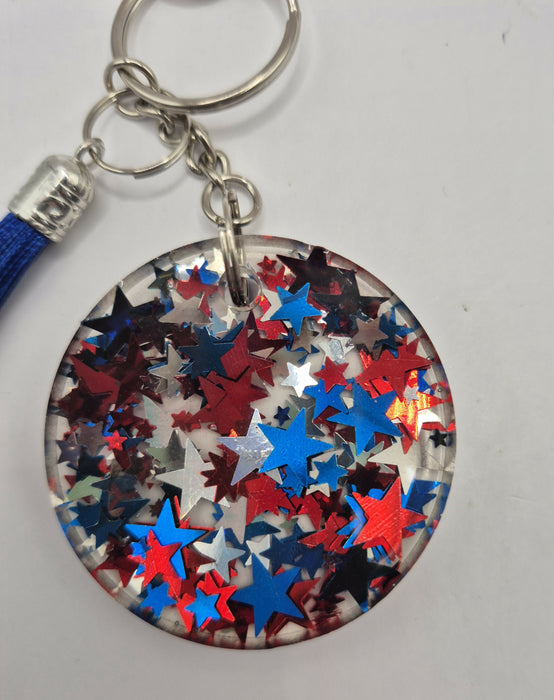 Red, White and Blue Keychain