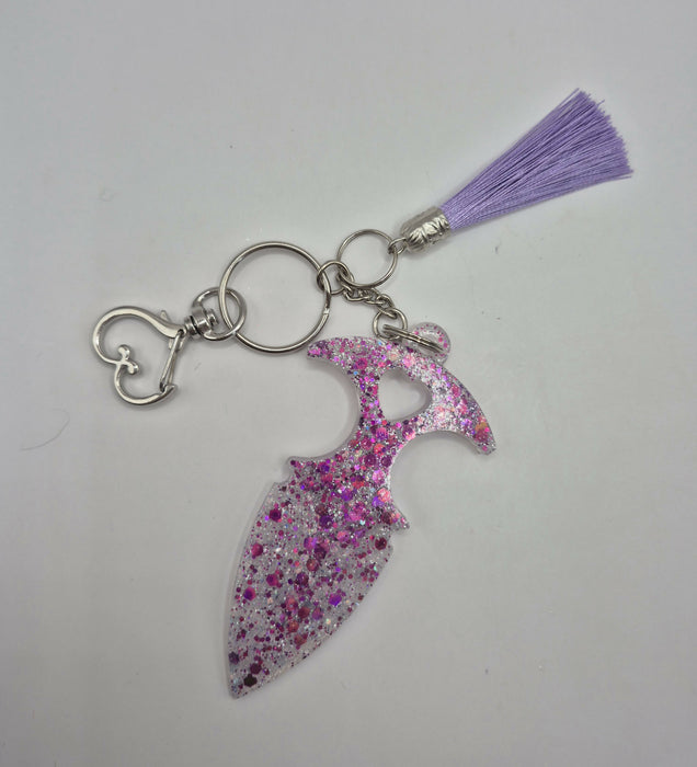 Dagger Safety Keychain (Purple)