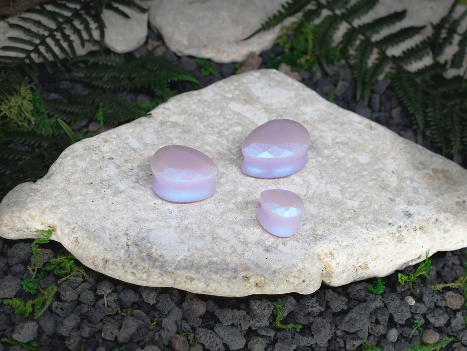Faceted Teardrop Ear Tunnels 10-25mm | Pair | Ear Plugs | Gauge Earrings | Gauged Plugs | Resin #168