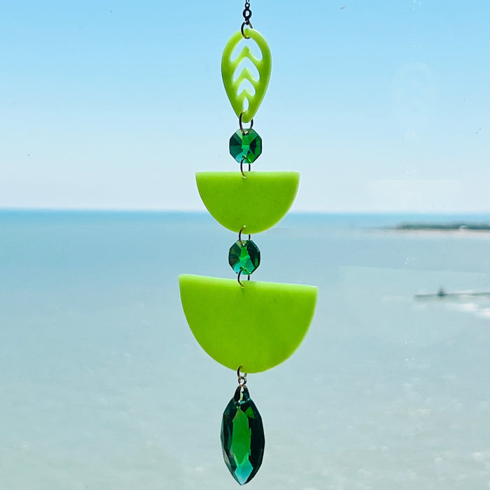 Leaf & Half Circles Suncatcher