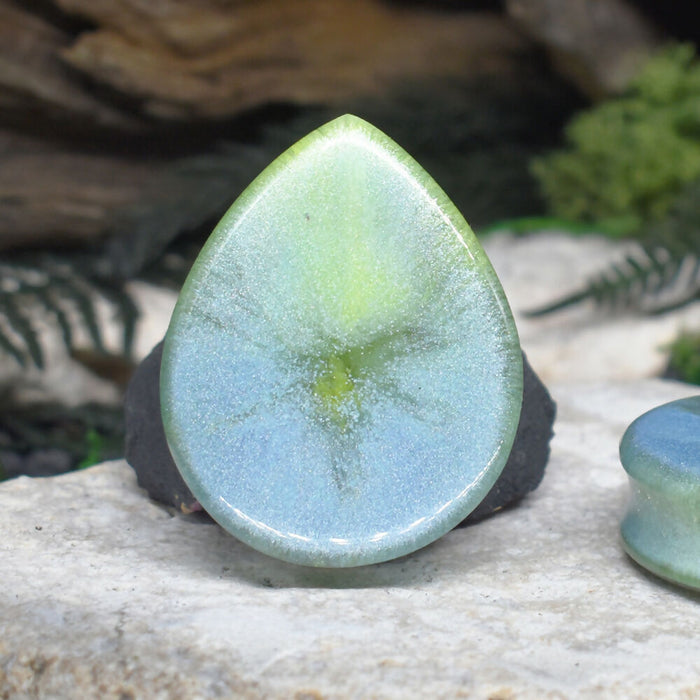 Teardrop Ear Tunnels 42mm | Pair | Ear Plugs | Gauge Earrings | Gauged Plugs | Resin #191