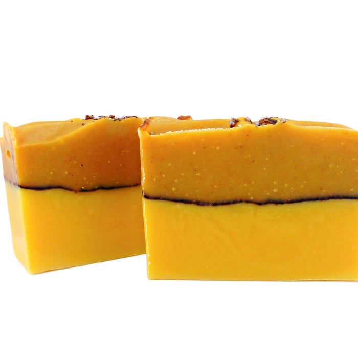 tumeric and carrot soap bar