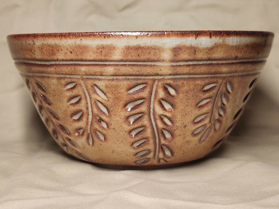 Vine Carved Shino Bowl