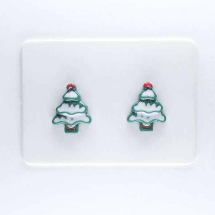 Magnetic_Clip_On_Invisible_Clipon_Stud_Pierced_Nonpierced_Earring_Earrings_Ear_FlatBack_Resin_Christmas_Tree_Evergreen_Pine_Green_Cute_Animal_Large_Card