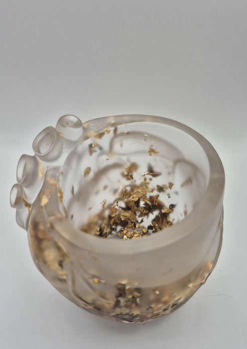 Gold Heart Vase