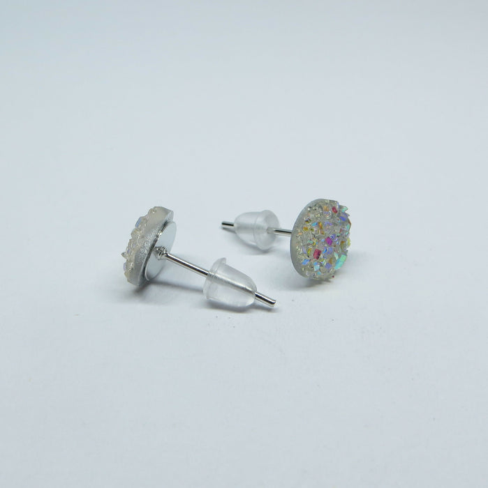 Magnetic_Clip_On_Invisible_Clipon_Stud_Pierced_Nonpierced_Earring_Earrings_Ear_FlatBack_Flat_Back_Irridescent_Druzy_Resin_Clear_8mm_back_stud