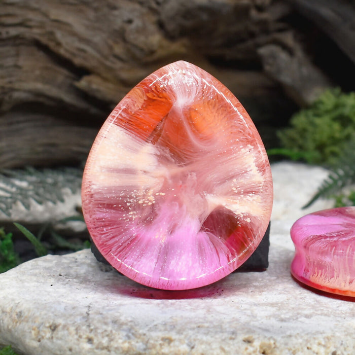 Teardrop Ear Tunnels 52mm | Pair | Ear Plugs | Gauge Earrings | Gauged Plugs | Resin #110