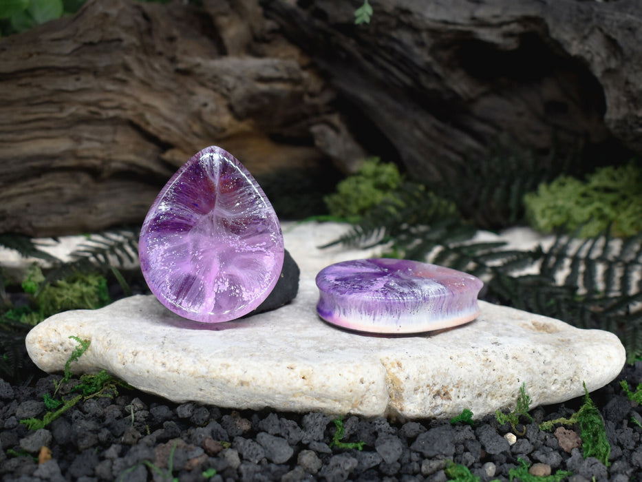 Teardrop Ear Tunnels 48mm | Pair | Ear Plugs | Gauge Earrings | Gauged Plugs | Resin #184