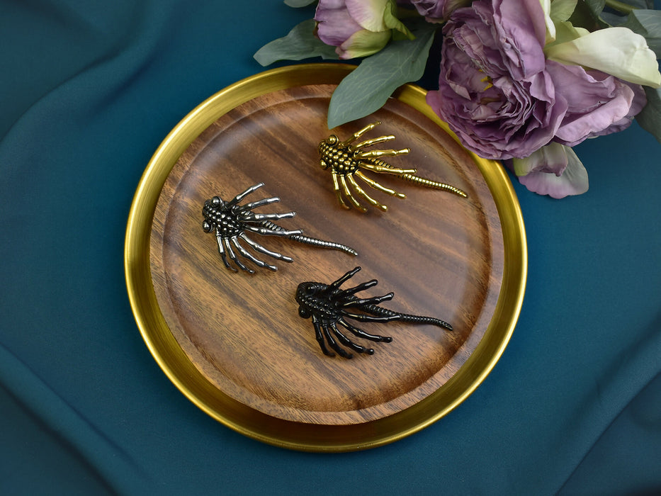Stainless Steel Ear Weights in Shape of Alien Facehugger