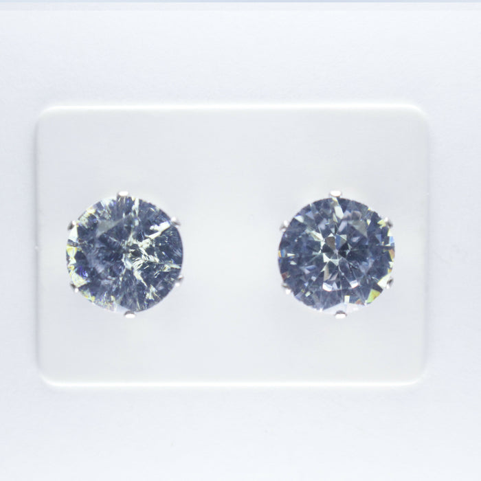 Zircon Diamond Earrings Hypoallergenic Stud, Clip-on or Magnetic
