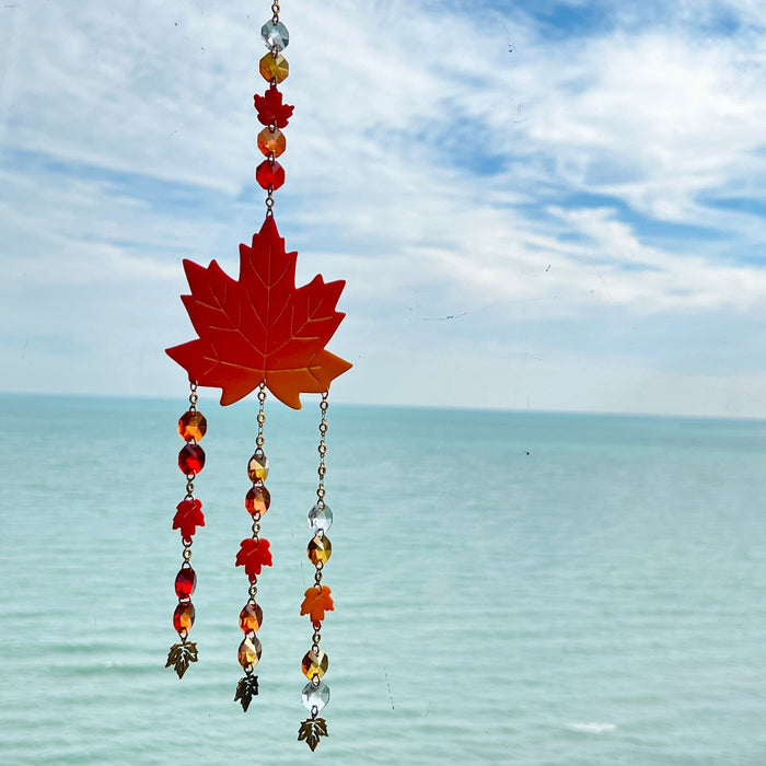 Suncatchers Red / Orange / Golden Maple Leaf Suncatcher