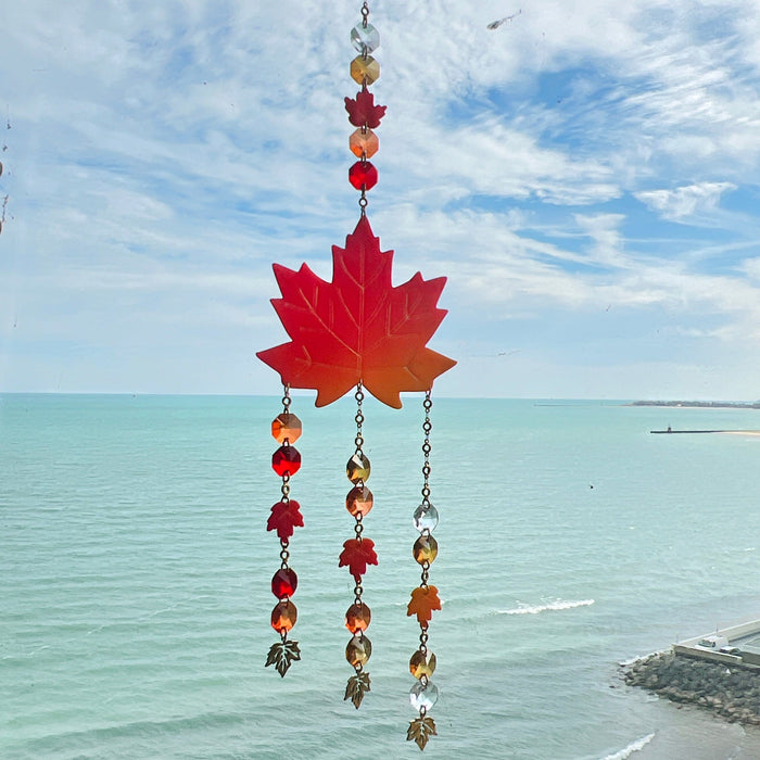 Suncatchers Red / Orange / Golden Maple Leaf Suncatcher