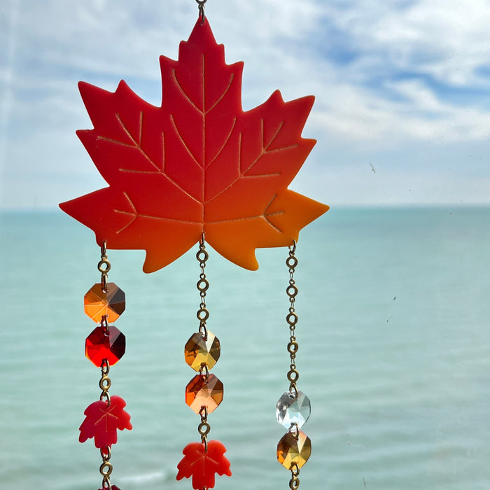 Suncatchers Red / Orange / Golden Maple Leaf Suncatcher