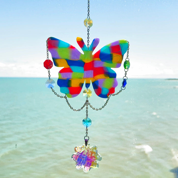Suncatchers Multicolored Butterfly Suncatcher