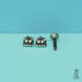 pac man monster both facing forward post on side
