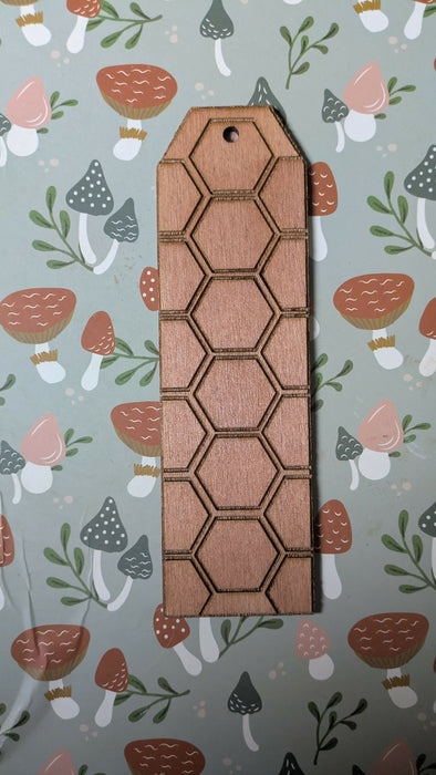 Wooden Honeycomb Bookmark