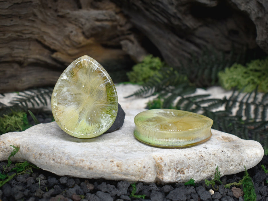 Teardrop Ear Tunnels 50mm | Pair | Ear Plugs | Gauge Earrings | Gauged Plugs | Resin #188