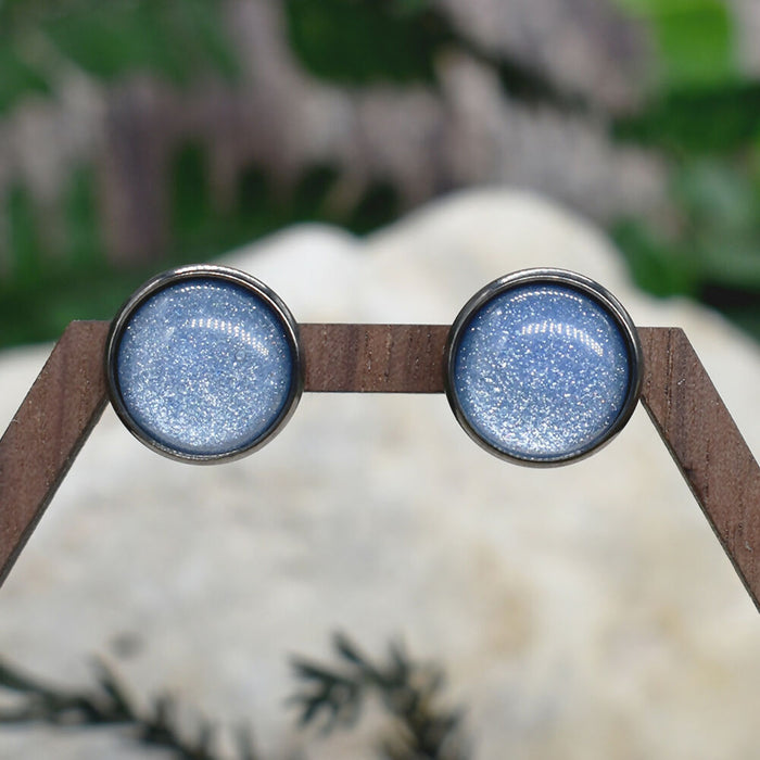 Elegant Stud Earrings With Resin Cabochon #152