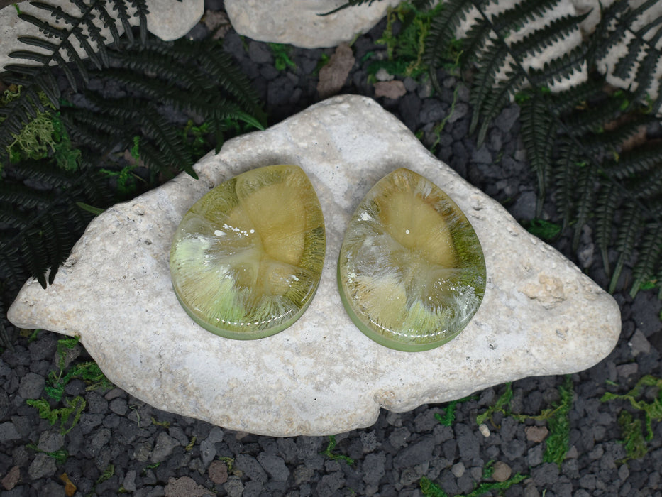 Teardrop Ear Tunnels 50mm | Pair | Ear Plugs | Gauge Earrings | Gauged Plugs | Resin #188