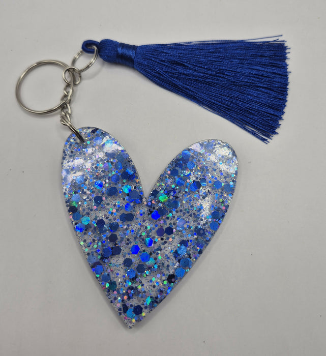 Blue Heart Keychain