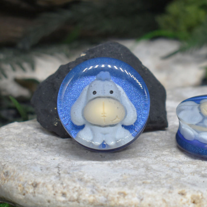 Ear Tunnels 30-32mm Eeyore | Pair | Ear Plugs | Gauge Earrings | Gauged Plugs | Resin #53