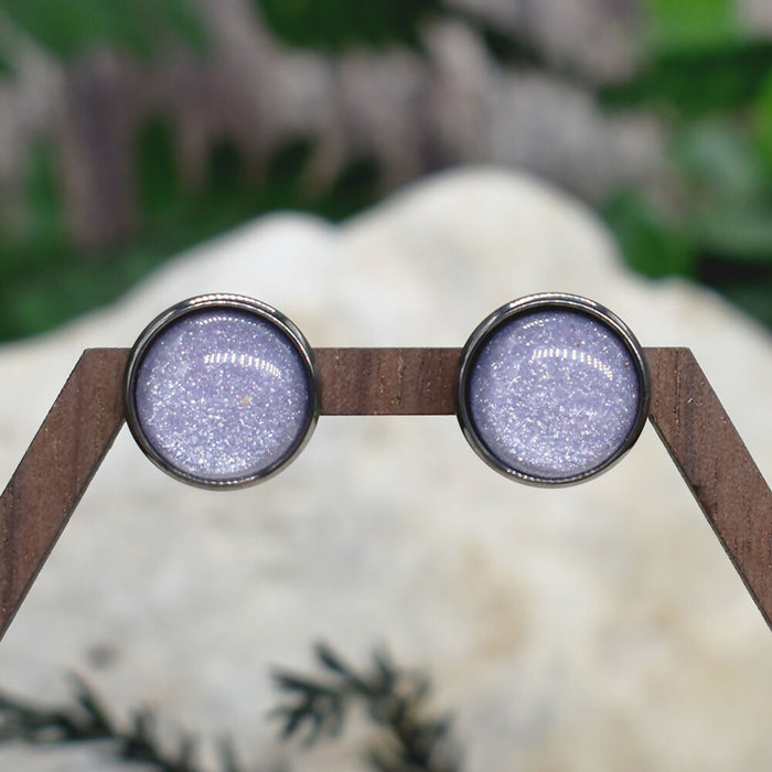 Elegant Stud Earrings With Resin Cabochon #148