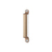 Walnut Studiolo Drawer Pulls Leather and Wood Handle - The Sellwood - 2 Sizes Natural / Nickel / 9.5" Center-to-Center