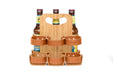 Walnut Studiolo Drink Accessories 6-Pack - Leather "Spartan Carton" - Honey / Bamboo