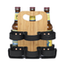 Walnut Studiolo Drink Accessories 6-Pack - Leather "Spartan Carton" Black / Bamboo Centerboard