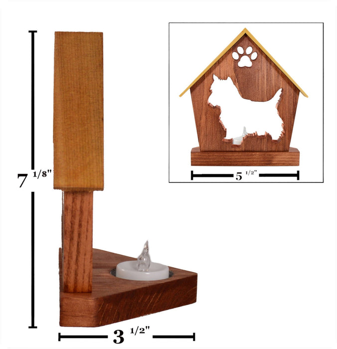 WESTIE Personalized Dog Memorial Gift | Doghouse LED Tealight - DogPound Creations