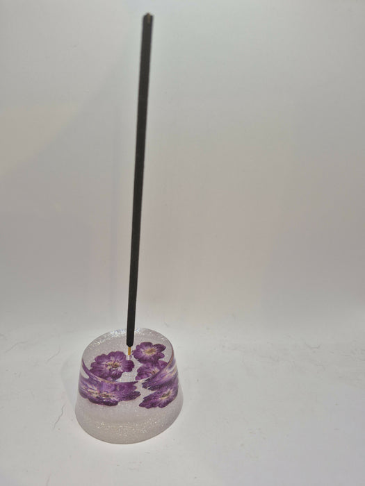 Purple Floral Incense Holder