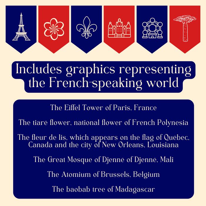 Printable Banner: "Bienvenue à la classe de français" ~ Welcome to French Class ~ Door Display, Decoration, Bulletin Board