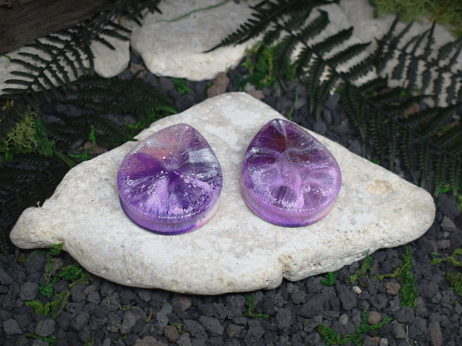 Teardrop Ear Tunnels 48mm | Pair | Ear Plugs | Gauge Earrings | Gauged Plugs | Resin #184
