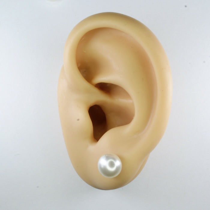 Pearl Earrings Ivory/Cream Fresh Water Pearl Earrings Hypoallergenic Stud, Clip-on or Magnetic