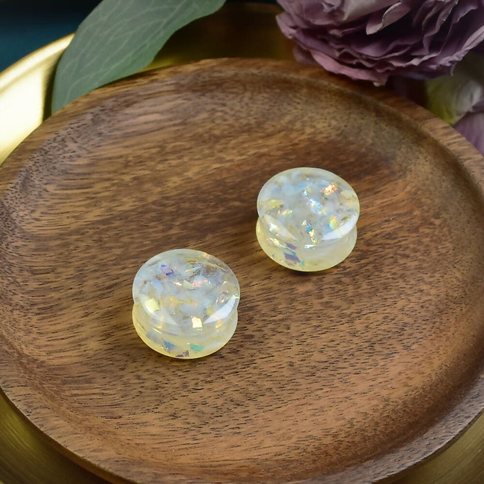Ear Plugs 26mm Stone | Pair | Ear Plugs | Gauge Earrings | Gauged Plugs | Resin #531
