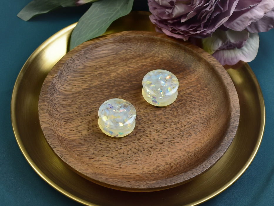 Ear Plugs 26mm Stone | Pair | Ear Plugs | Gauge Earrings | Gauged Plugs | Resin #531