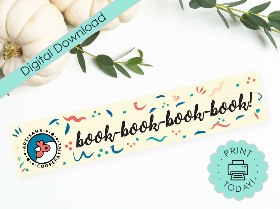 Printable Chicken Themed Bookmark - Instant Download Fundraiser for Artisans Co-op