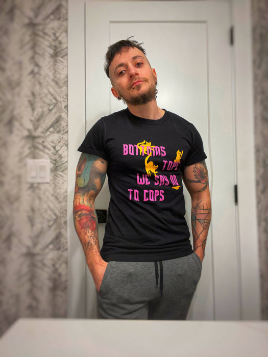 Bottoms, Tops, No to Cops Ethically Made Shirt and Crop Top