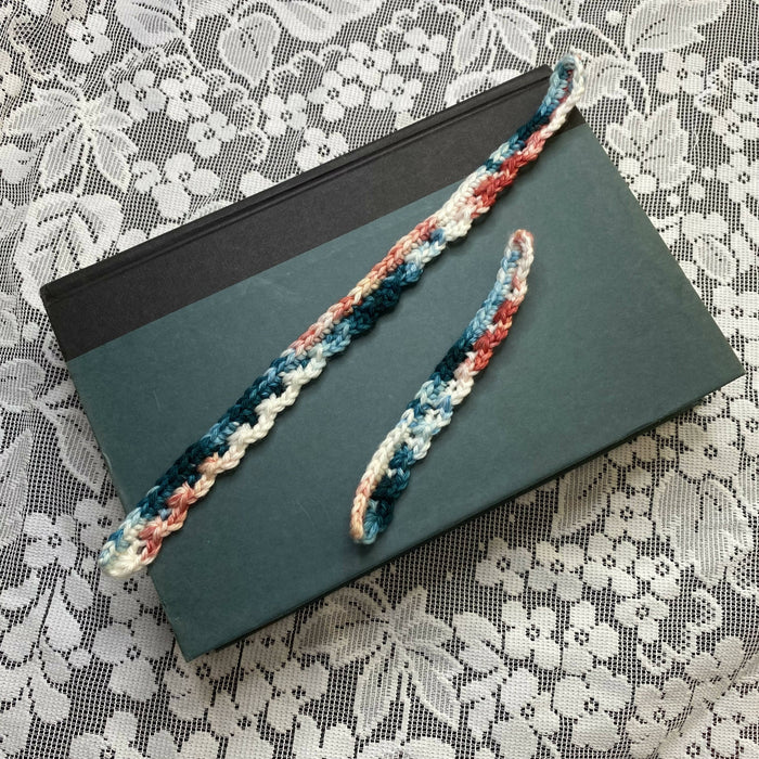 Crochet Bookmark in Co-op Colors