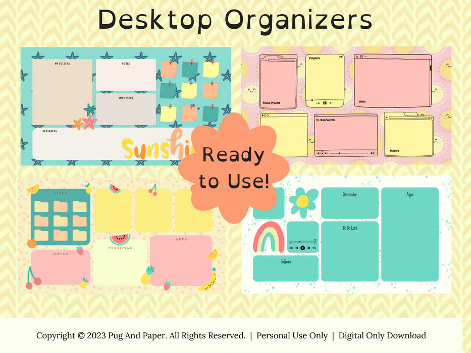 Summer Time Vibes Digital Organizer