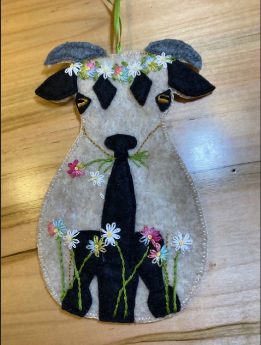 Sheep and Goat Felt Ornaments