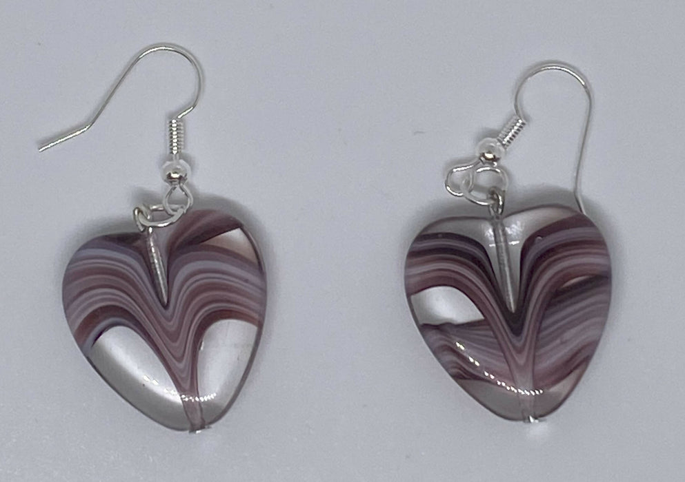 Czech Glass Heart Earrings