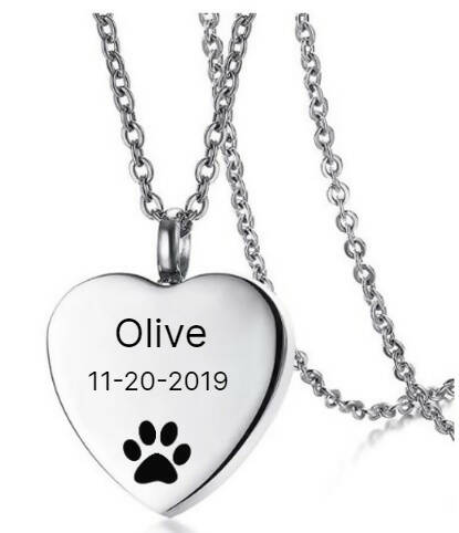Memorial Heart Urn Necklace- Personalized to remember your loved one