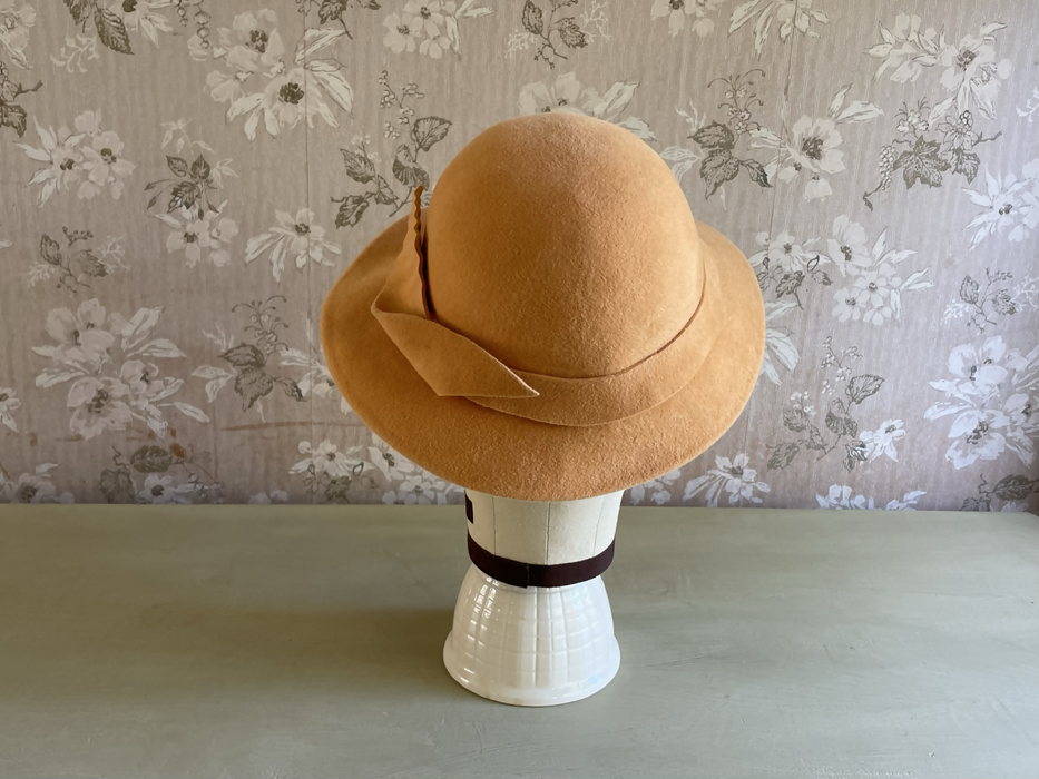 Golden Felt Brimmed Casablanca Hat
