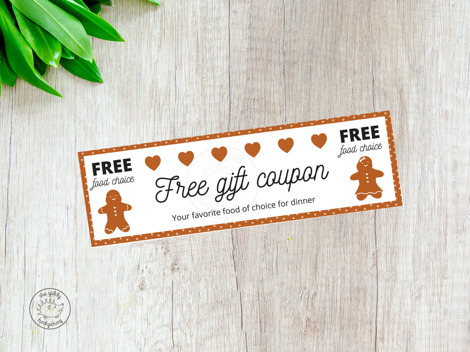Holiday Coupons Gingerbreadman