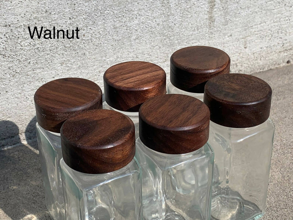 SPice jar lid in Walnut