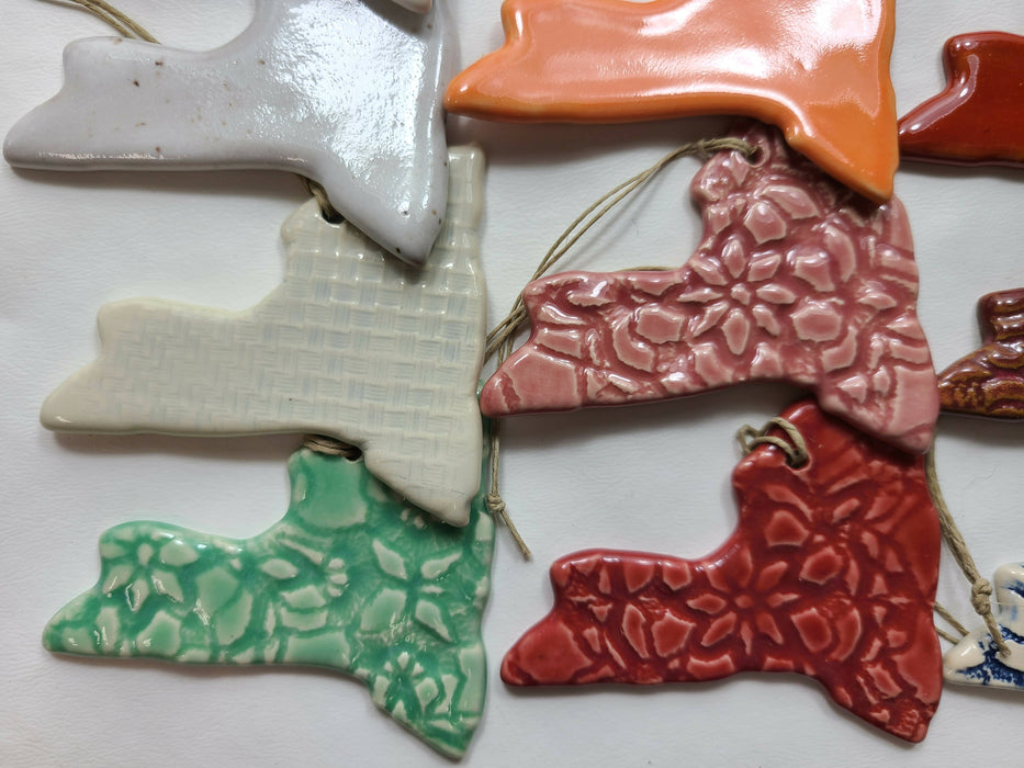 NY New York Christmas Ornament - Pottery Ornament